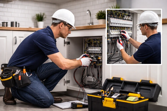 Elektriker bei Fehlersuche und Reparatur von Elektroanlagen in Wörgl und Kufstein