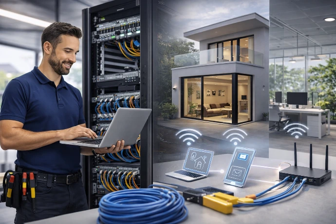 Einrichtung von EDV Technik und Netzwerksystemen durch Elektriker in Wörgl und Kufstein